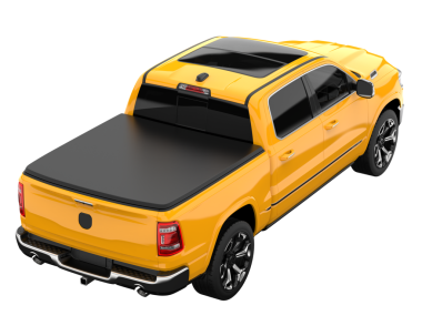 Siyah arka planda sarı modern araba