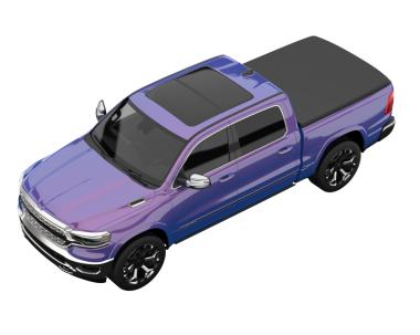 Stüdyo ortamında 3 boyutlu markasız bir pikap.