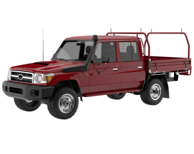 Kırmızı SUV kamyonu beyaz arkaplanda izole edildi