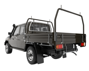 beyaz arkaplanda modern SUV aracı