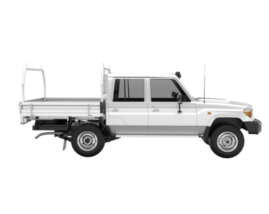 Karavan taşımak için karavanı olan modern beyaz bir kamyon. 3d illüstrasyon