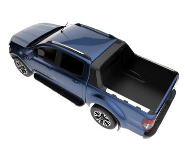 Beyaz arka planda bir araba. 3d oluşturma