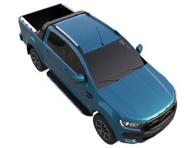 Modern araba arka planda izole edilmiş. 3D görüntüleme - illüstrasyon