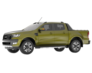 Beyaz arka planda izole edilmiş 3 boyutlu bir pikap.