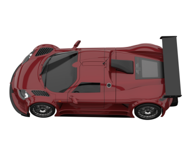 beyaz arkaplanda kırmızı araba