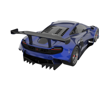 Mavi spor araba. beyaz arkaplanda izole