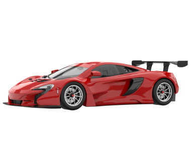 Süper modern kırmızı araba izole edildi