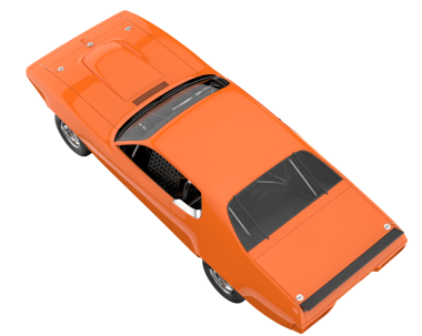 Modern araba siyah arka planda izole edilmiş. 3d illüstrasyon.