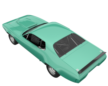 yeşil araba beyaz arkaplanda izole edildi