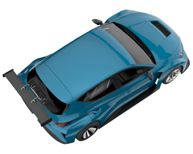 modern araba beyaz arka planda izole edildi. 3 boyutlu çizim - illüstrasyon