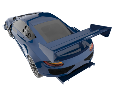 beyaz arka planda modern araba