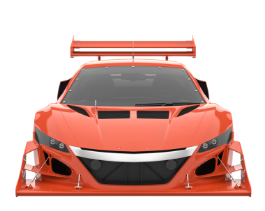 Ön manzaralı gerçekçi bir araba. 3d vektör illüstrasyonu