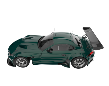 beyaz arka planda modern elektrikli araba