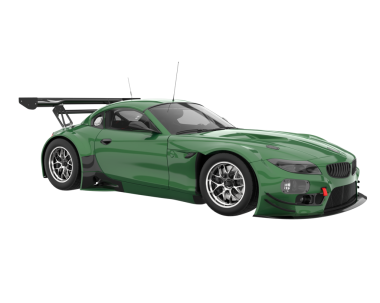 Beyaz arkaplandaki araba