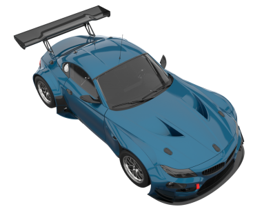 Bir spor arabanın 3 boyutlu resmi