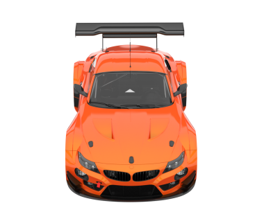 Modern araba arka planda izole edilmiş. 3d oluşturma