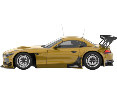 Sarı arkası olan modern bir araba. vektör illüstrasyonu