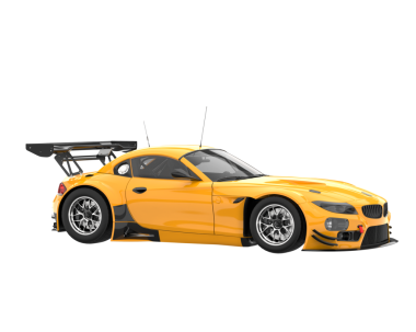 Beyaz arkaplandaki araba