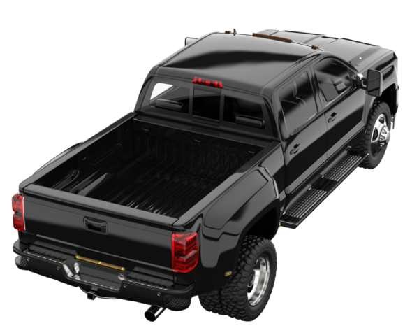 Beyaz arka planda daha az genel bir kamyonetin 3 boyutlu görüntülenmesi