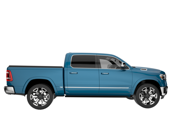 Beyaz arkaplanda izole edilmiş bir arabanın gerçekçi 3 boyutlu çizimi