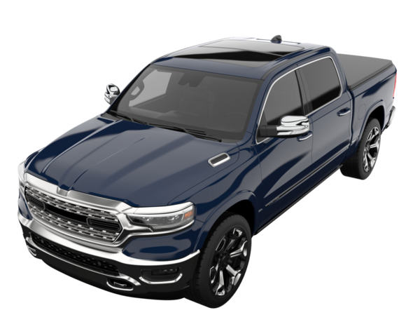 İzole edilmiş beyaz arka planda, daha az genel bir kamyonetin 3 boyutlu görüntüsü.