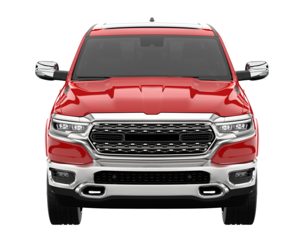 Araç ön görünümü beyaz arkaplanda izole edildi.