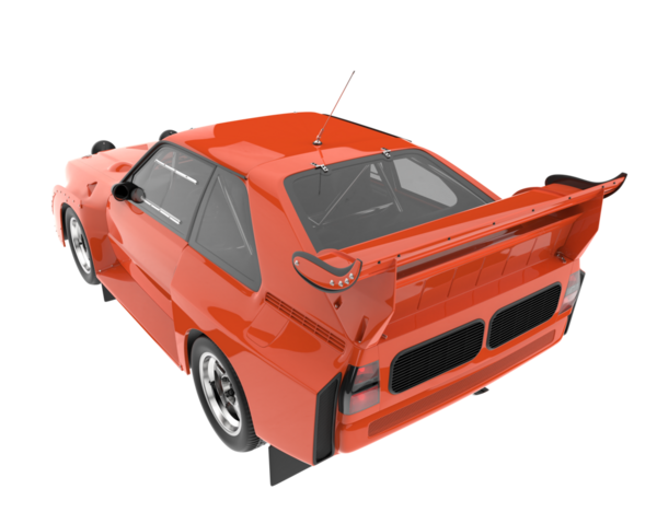 kırmızı modern araba - 3D render