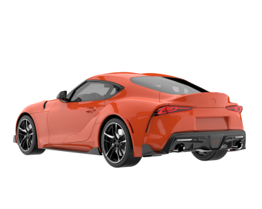 Üç boyutlu markalı bir arabanın genel stil stüdyosu.