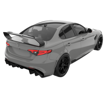 gerçekçi siyah araba arkası görünümü