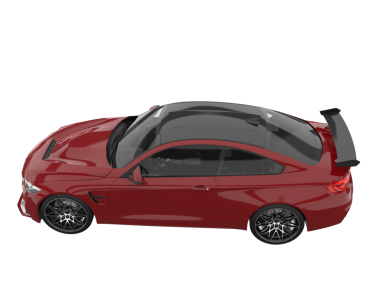 Beyaz arka planda modern sedan araba. 3d oluşturma -