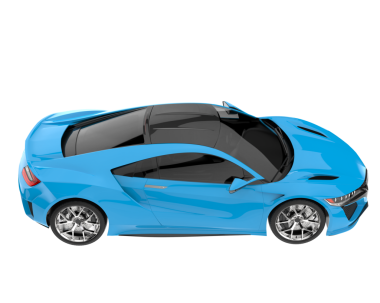 modern mavi araba - yan görünüm