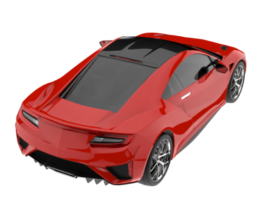 Beyaz bir arka plan üzerinde izole Modern spor araba