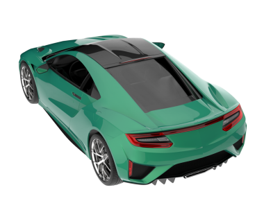 modern yeşil araba beyaz üzerine izole