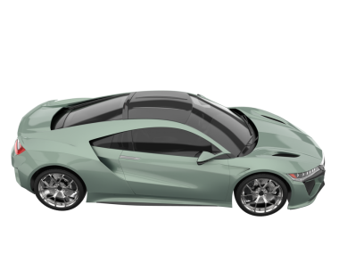 Modern araba arka planda izole edilmiş. 3D görüntüleme - illüstrasyon