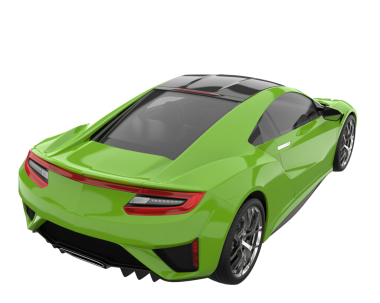 Modern araba beyazda izole edilmiş. 3d görüntüleme - yan görünüm