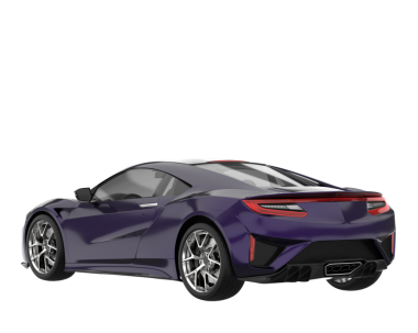 beyaz arka planda modern araba