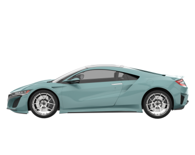 Mavi arabanın gerçekçi 3 boyutlu çizimi. yüksek kalite