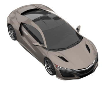 Modern araba beyazda izole edilmiş. 3d oluşturma