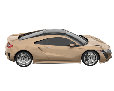 Beyaz arka planda modern bir araba. 3d oluşturma