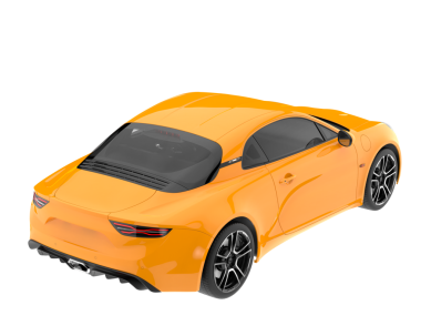 turuncu modern araba gri arka planda