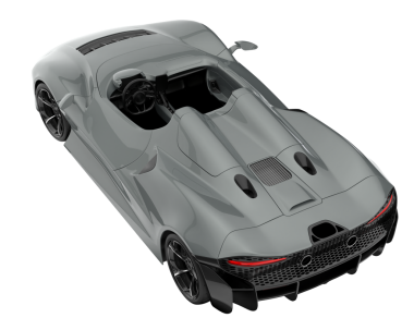 Daha az genel bir konsept arabanın 3 boyutlu çizimi