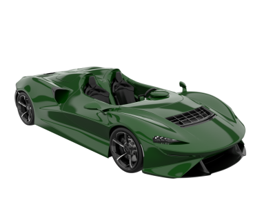 modern yeşil süper araba beyaz arkaplanda izole