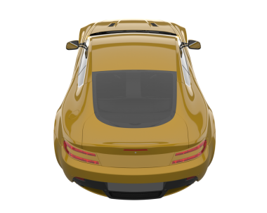 Beyaz arka planda modern lüks spor araba. 3d oluşturma.