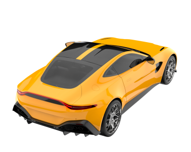 Arka planda izole edilmiş gerçekçi bir araba. 3d oluşturma.