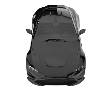 3 boyutlu modern araba siyah arkaplanda izole edildi