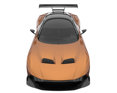 turuncu lüks araba - arka görünüm