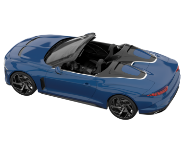 Mavi spor araba. 3 Boyutlu Hazırlama