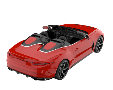 Siyah arka planda modern kırmızı araba. 3 Boyutlu Hazırlama
