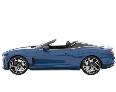 Beyaz arka planda mavi lüks araba