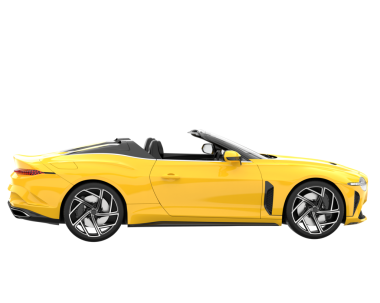 Modern spor araba beyaz arka planda izole edilmiş. 3 boyutlu resimleme